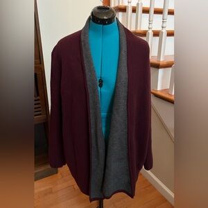 Ann Taylor Burgundy with grey Detail